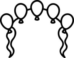 Plain White Balloon Arch vector