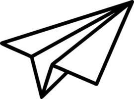 Plain white paper airplane vector
