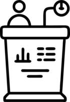 Podium with live policy impact feed vector