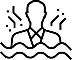 Politician silhouette in data stream vector