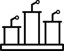 Poll graph building block podium vector