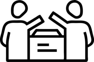 Poll workers verifying voter identities vector