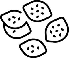 Pomegranate Slice Mosaic vector