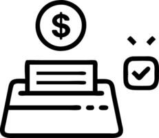 Receipt printer with holographic symbols vector