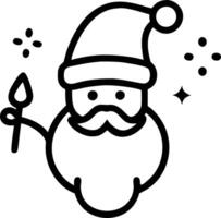 Santa with a Krathong and Glowing Fireflies vector