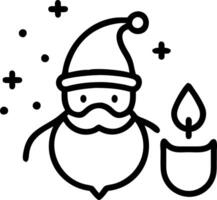 Santa with a Krathong and Glowing Fireflies vector