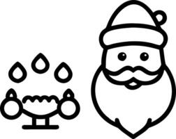 Santa with a Krathong and Glowing Gems vector