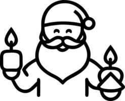 Santa with a Krathong and Glowing Gems vector