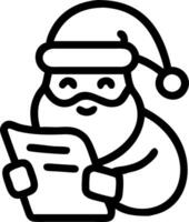 Santa with a List vector