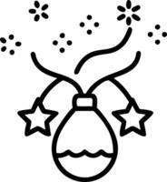 Santa with Floating Krathongs and Fireflies vector