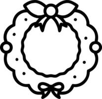 Santas Floating Christmas Wreath vector