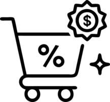 Shopping cart with holographic symbols vector