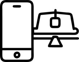 Smartphone with Holographic Scale and Community vector