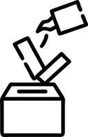 Soaring ballot box with antigravity votes vector