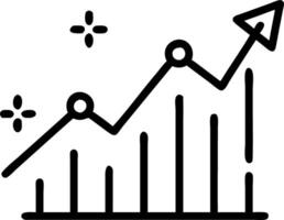 Soft Abstract Business Graph with Bokeh Lights vector
