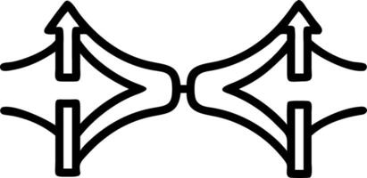 Soft Abstract Bridge Connecting Two Points vector