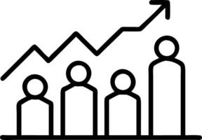 Soft Abstract Business Graph with Bokeh Lights vector