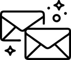 Soft abstract email icons with bokeh vector