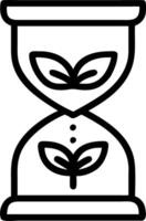 Soft Abstract Hourglass with Plants Inside vector
