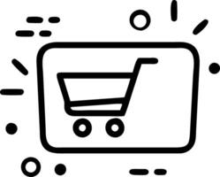 Soft abstract shopping cart icon vector