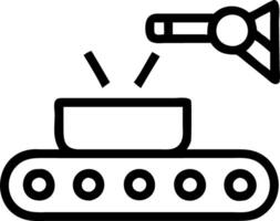 Soft focus campaign button production line vector