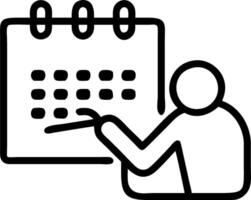 Solo Reflection with Calendar vector
