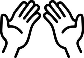 Supportive hands outline tiles vector