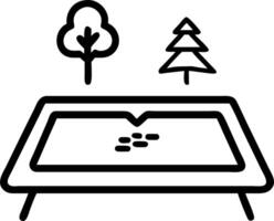 Tablet with Holographic Bridge and Tree vector