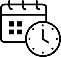 of isolated clock and calendar with the word Time vector