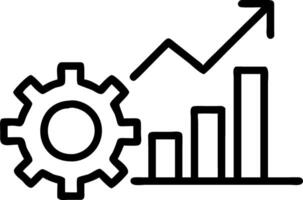 of isolated gear and chart with the word Process vector
