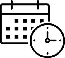 of isolated clock and calendar with the word Time vector