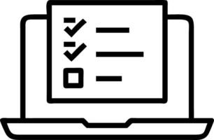 of isolated laptop and checklist with the word Tasks vector