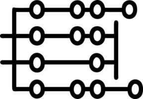 Vote count abacus in digital network vector