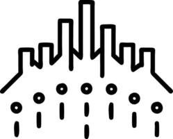 Vote count data stream cityscape vector
