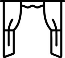 Voting booth frame with policy curtains vector