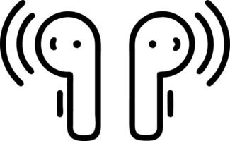 Wireless earbuds with holographic sound controls hovering vector