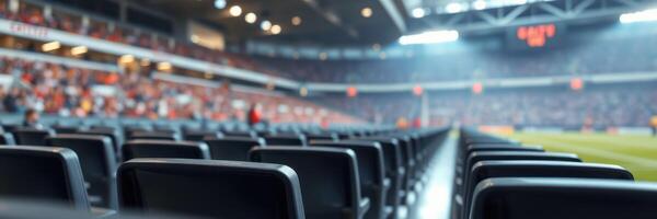Fans eagerly await the kickoff in a vibrant stadium filled with anticipation during an exciting match photo