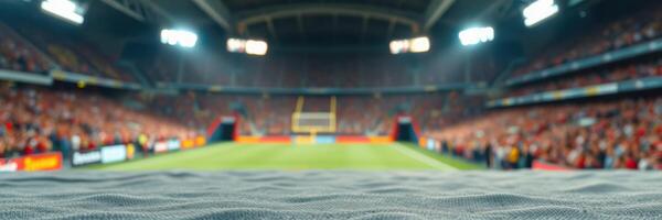 Excitement builds in a packed stadium as fans cheer for their favorite soccer team during a thrilling match photo