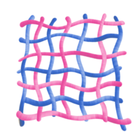 a blue and pink square with a net pattern png
