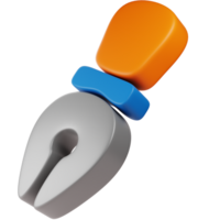 pen tool 3d icon. graphic design 3d icon illustration. 3d design style. 3d rendering png