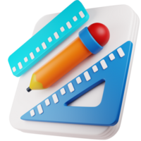 canvas graphic 3d. design 3d icon illustration. 3d design style. 3d rendering png