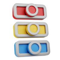 Color Slides 3D Icon. graphic design 3d icon illustration. 3d design style. 3d rendering png