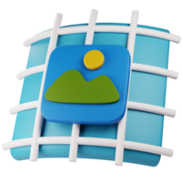 image on canvas 3d icon. graphic design 3d icon illustration. 3d design style. 3d rendering png