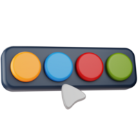 Color Palettes 3D Icon. graphic design 3d icon illustration. 3d design style. 3d rendering png