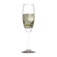 Champagne Glass - Medium View at Front Angle 0 Degrees png