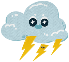Weather vibes - Clouds and lightning png