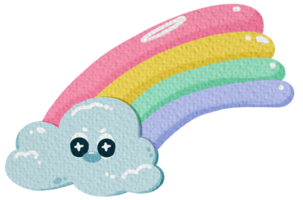 Weather vibes - Clouds with rainbows png