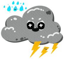 Weather vibes - Cloudy, lightning, rain png