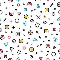 a colorful pattern with geometric shapes and arrows vector
