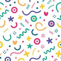 a colorful pattern with shapes and lines vector